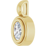 14K Yellow Gold 1/5 CT Lab-Grown Diamond Charm/Pendant