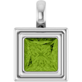 Sterling Silver Natural Peridot Charm/Pendant