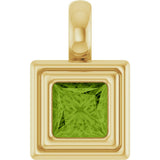 14K Yellow Gold Natural Peridot Charm/Pendant