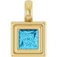 14K Yellow Gold Natural Aquamarine Charm/Pendant