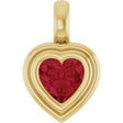14K Yellow Gold Lab-Grown Ruby Charm/Pendant