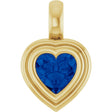 14K Yellow Gold Lab-Grown Blue Sapphire Charm/Pendant