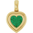 14K Yellow Gold Lab-Grown Emerald Charm/Pendant