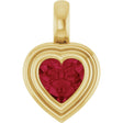 14K Yellow Gold Lab-Grown Ruby Charm/Pendant