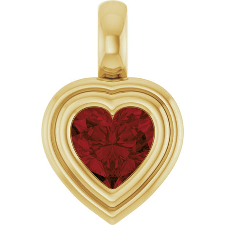 14K Yellow Gold Natural Mozambique Garnet Charm/Pendant