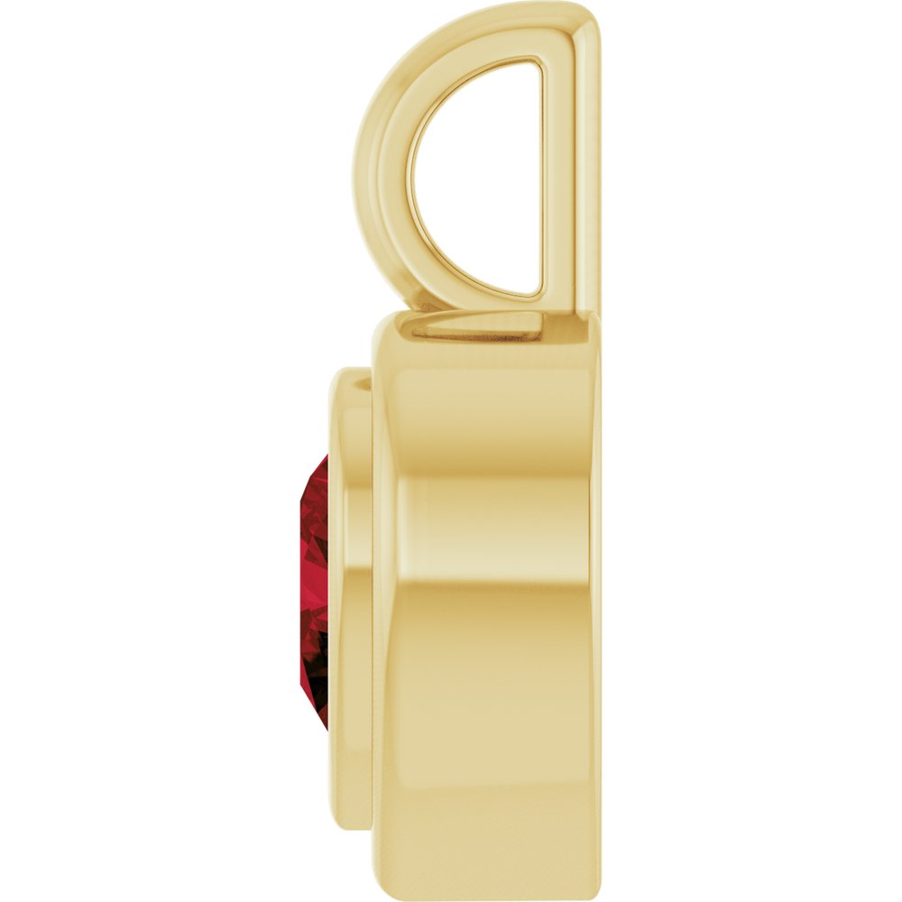 14K Yellow Gold Natural Mozambique Garnet Charm/Pendant