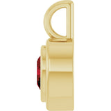 14K Yellow Gold Natural Mozambique Garnet Charm/Pendant