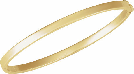 14K Yellow Hinged 7" Bangle Bracelet