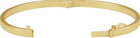 14K Yellow Hinged 7" Bangle Bracelet