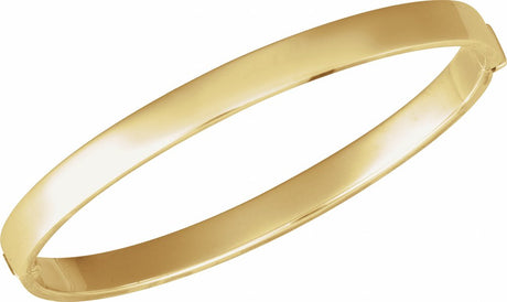 14K Yellow Hinged 7" Bangle Bracelet