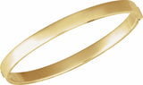 14K Yellow Hinged 7" Bangle Bracelet