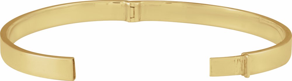 14K Yellow Hinged 7" Bangle Bracelet