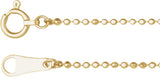 10K Yellow Gold 1.2 mm Diamond-Cut Bead 18" Chain