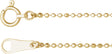 10K Yellow 1.2 mm Diamond-Cut Bead 7" Chain