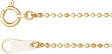 10K Yellow 1.2 mm Diamond-Cut Bead 20" Chain