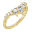14K Yellow Gold 1/2 CTW Natural Diamond Contour Band