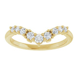 14K Yellow Gold 1/4 CTW Lab-Grown Diamond Contour Band