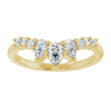 14K Yellow Gold 1/2 CTW Natural Diamond Contour Band