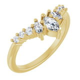 14K Yellow Gold 3/8 CTW Lab-Grown Diamond Contour Band