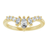 14K Yellow Gold 3/8 CTW Lab-Grown Diamond Contour Band