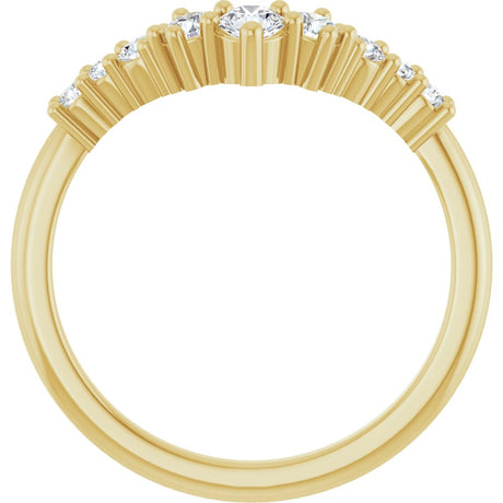 14K Yellow Gold 1/3 CTW Lab-Grown Diamond Contour Band