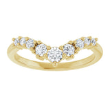 14K Yellow Gold 1/3 CTW Lab-Grown Diamond Contour Band