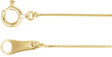 10K Yellow Gold .5 mm Box 16" Chain