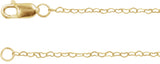 14K Yellow .8 mm Heart 24" Chain