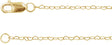 14K Yellow .8 mm Heart 24" Chain