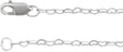 14K White Gold 1.9 mm Heart 16" Chain