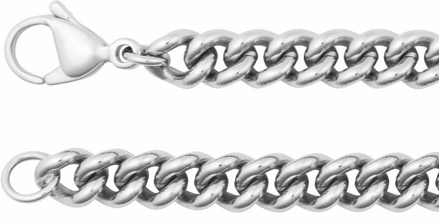 Stainless Steel 6.3 mm Curb 8" Chain