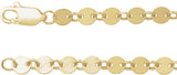 14K Yellow Gold-Filled 4 mm Mirror 16" Chain