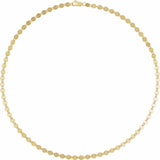 14K Yellow Gold-Filled 4 mm Mirror 16" Chain