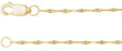 14K Yellow 1.5 mm Keyhole 16" Chain