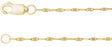 14K Yellow Gold 1.5 mm Keyhole 7" Chain
