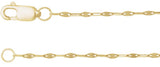14K Yellow Gold 1.5 mm Keyhole 20" Chain