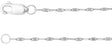 14K White Gold 1.5 mm Keyhole 24" Chain