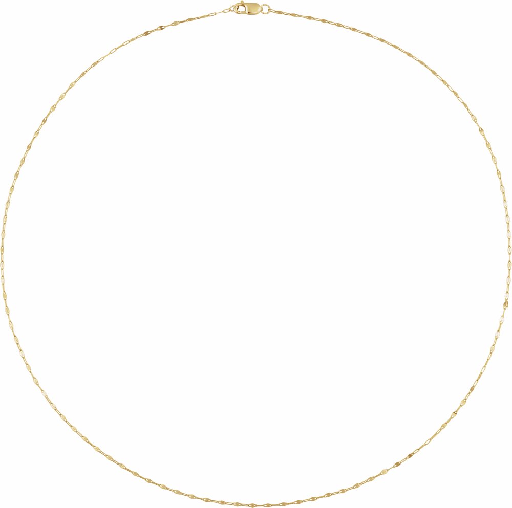 14K Yellow 1.5 mm Keyhole 16" Chain