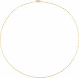 14K Yellow 1.5 mm Keyhole 16" Chain