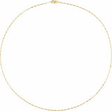 14K Yellow Gold 1.5 mm Keyhole 20" Chain
