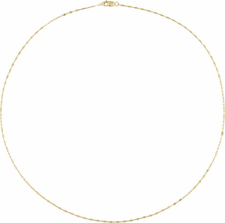 14K Yellow Gold 1.5 mm Keyhole 18" Chain