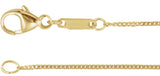 14K Yellow .8 mm Diamond-Cut Curb 24" Chain