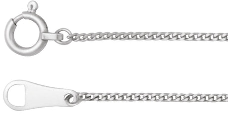 Platinum 1 mm Curb 24" Chain