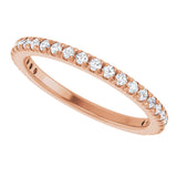 14K Rose 1/3 CTW Lab-Grown Diamond French-Set Anniversary Band