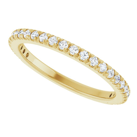 14K Yellow Gold 1/3 CTW Natural Diamond French-Set Anniversary Band