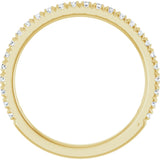 14K Yellow 1/3 CTW Natural Diamond French-Set Anniversary Band