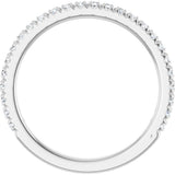 14K White Gold 1/3 CTW Natural Diamond French-Set Anniversary Band