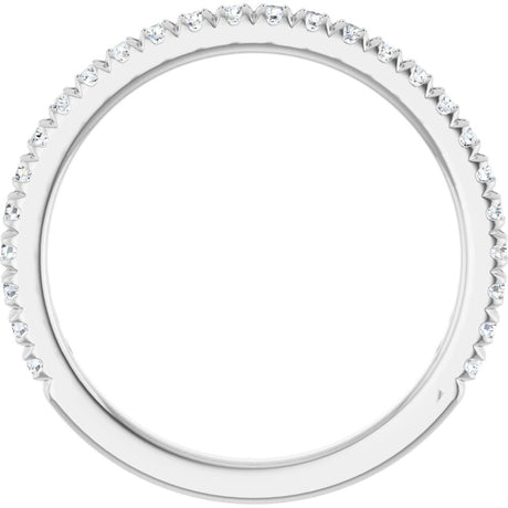 14K White Gold 1/3 CTW Lab-Grown Diamond French-Set Anniversary Band