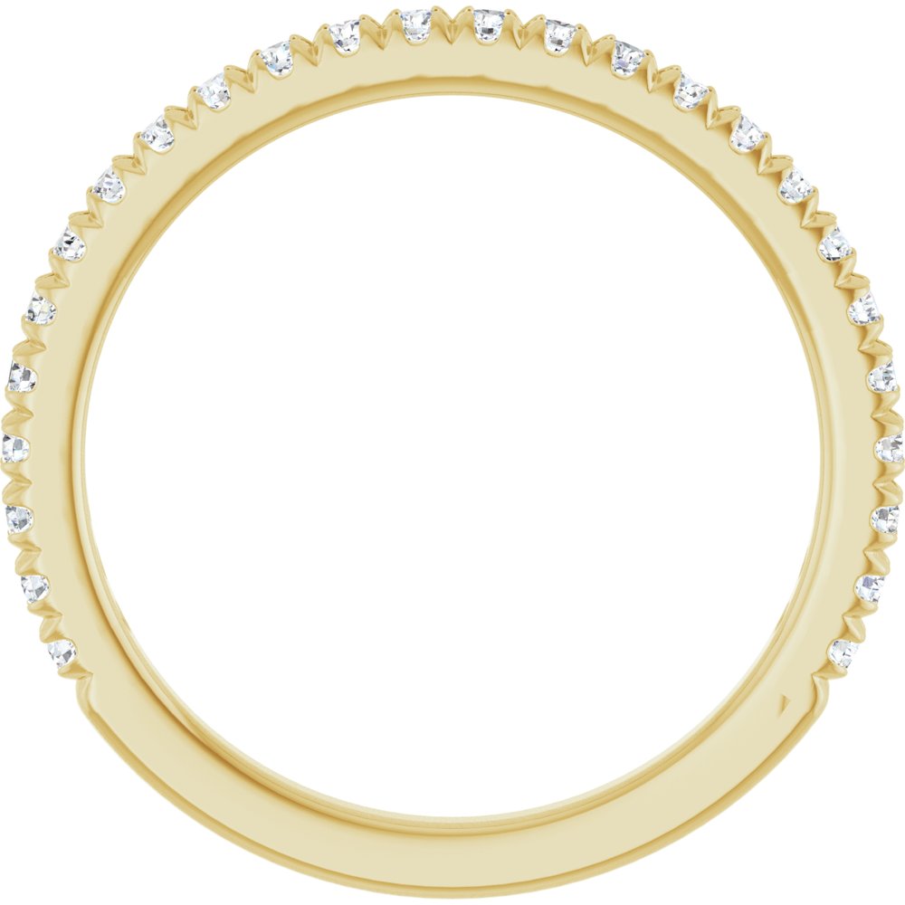 14K Yellow Gold 1/3 CTW Natural Diamond French-Set Anniversary Band