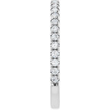 Platinum 1/3 CTW Lab-Grown Diamond French-Set Anniversary Band